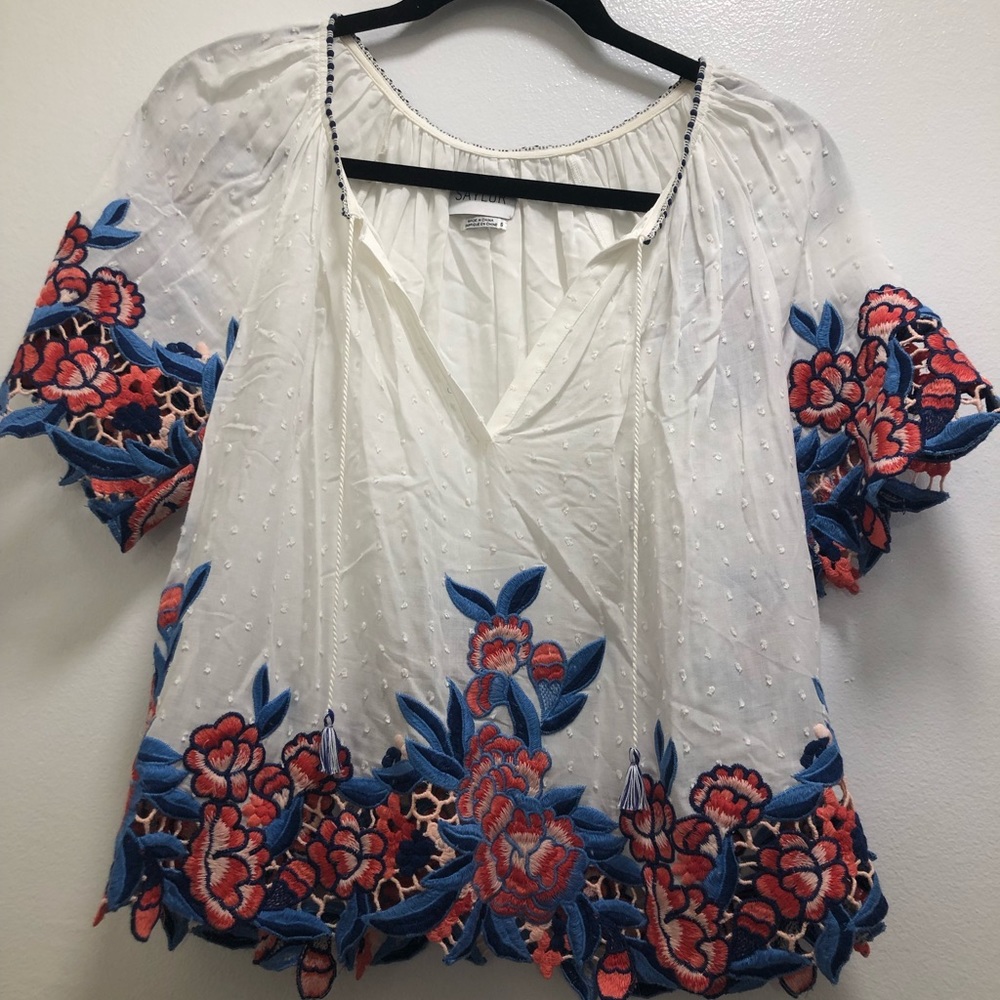 Saylor Floral Embroidered Blouse